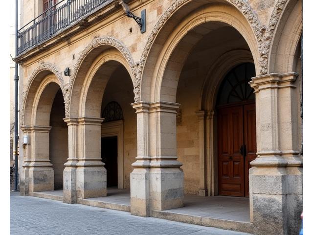 Façade restaurée d'un bâtiment ancien en centre-ville