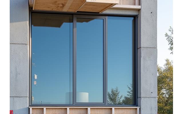 Chantier de construction résidentielle moderne avec des fenêtres installées